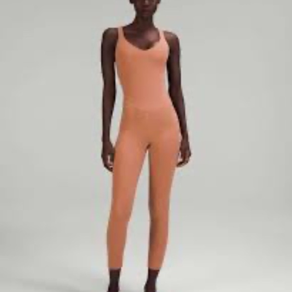 lululemon athletica Pants - Lululemon Align Bodysuit 25" Dusty Clay w1dsls size 20